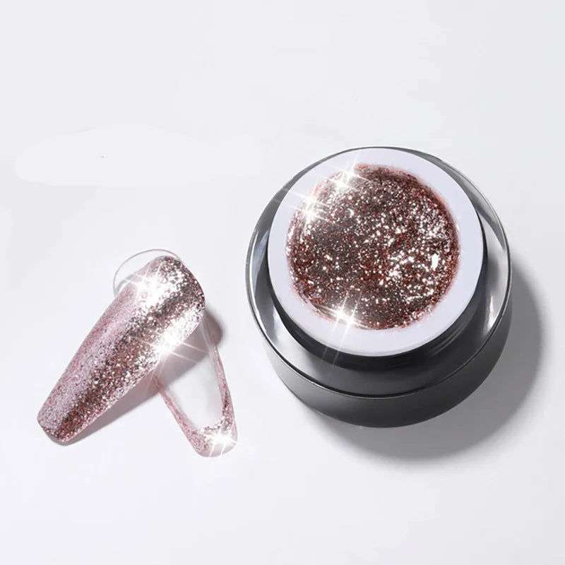 GEL GLITTER PLATINADO