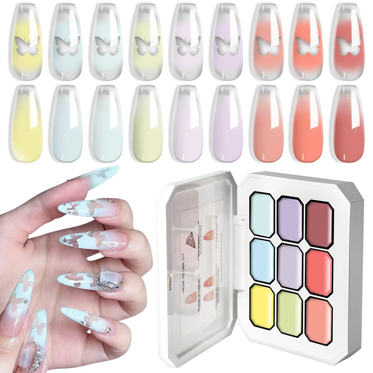 GEL PINTURA GRADIENTE 9 CORES