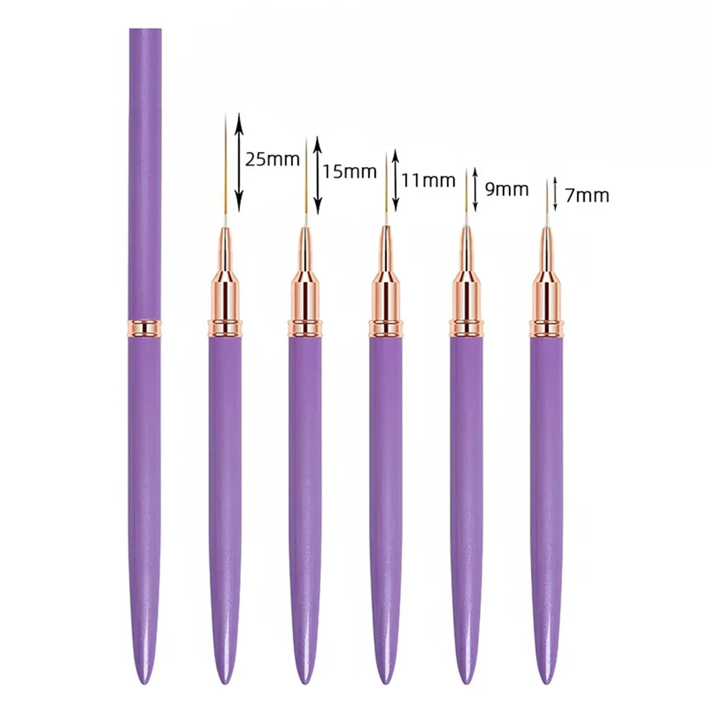KIT PINCÉIS LINER PARA UNHAS 5P