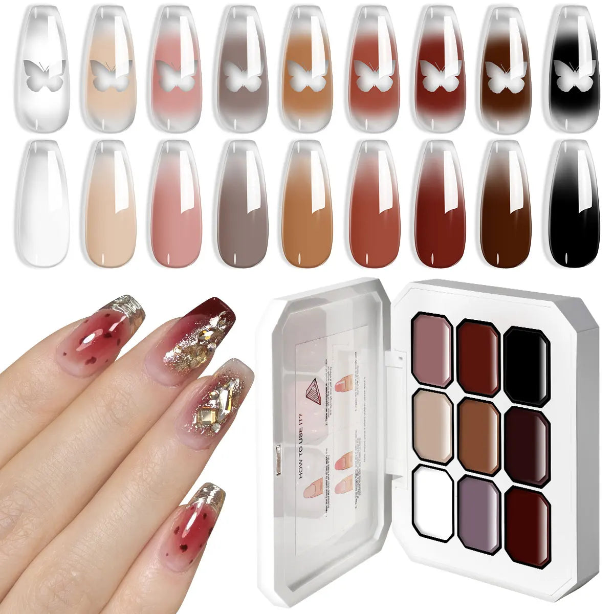 GEL PINTURA GRADIENTE 9 CORES
