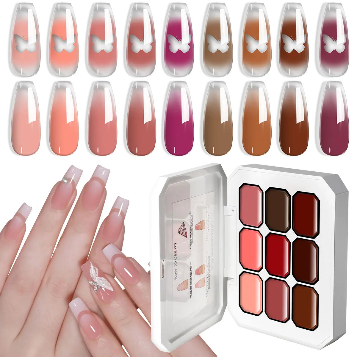 GEL PINTURA GRADIENTE 9 CORES