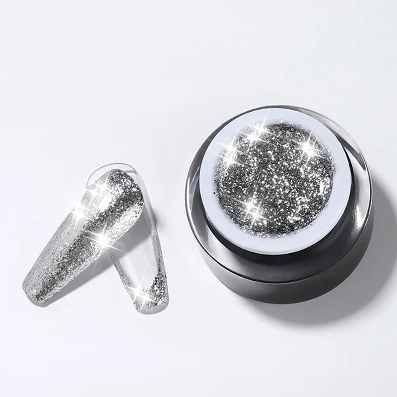 GEL GLITTER PLATINADO