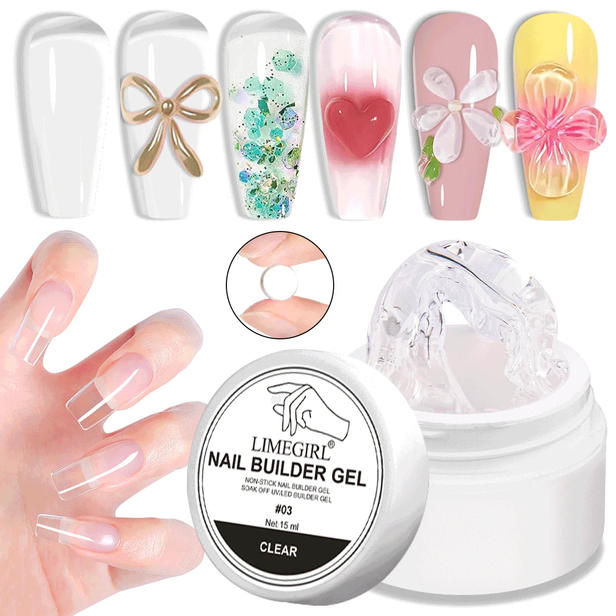 GEL EXTENSOR SÓLIDO 15ML UV/LED