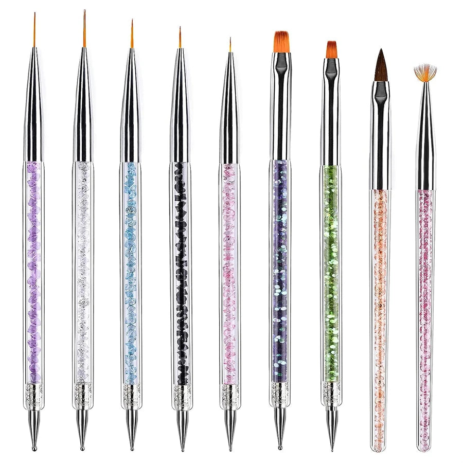 KIT PINCÉIS PARA UNHAS 9P (LINER + DOTTER)