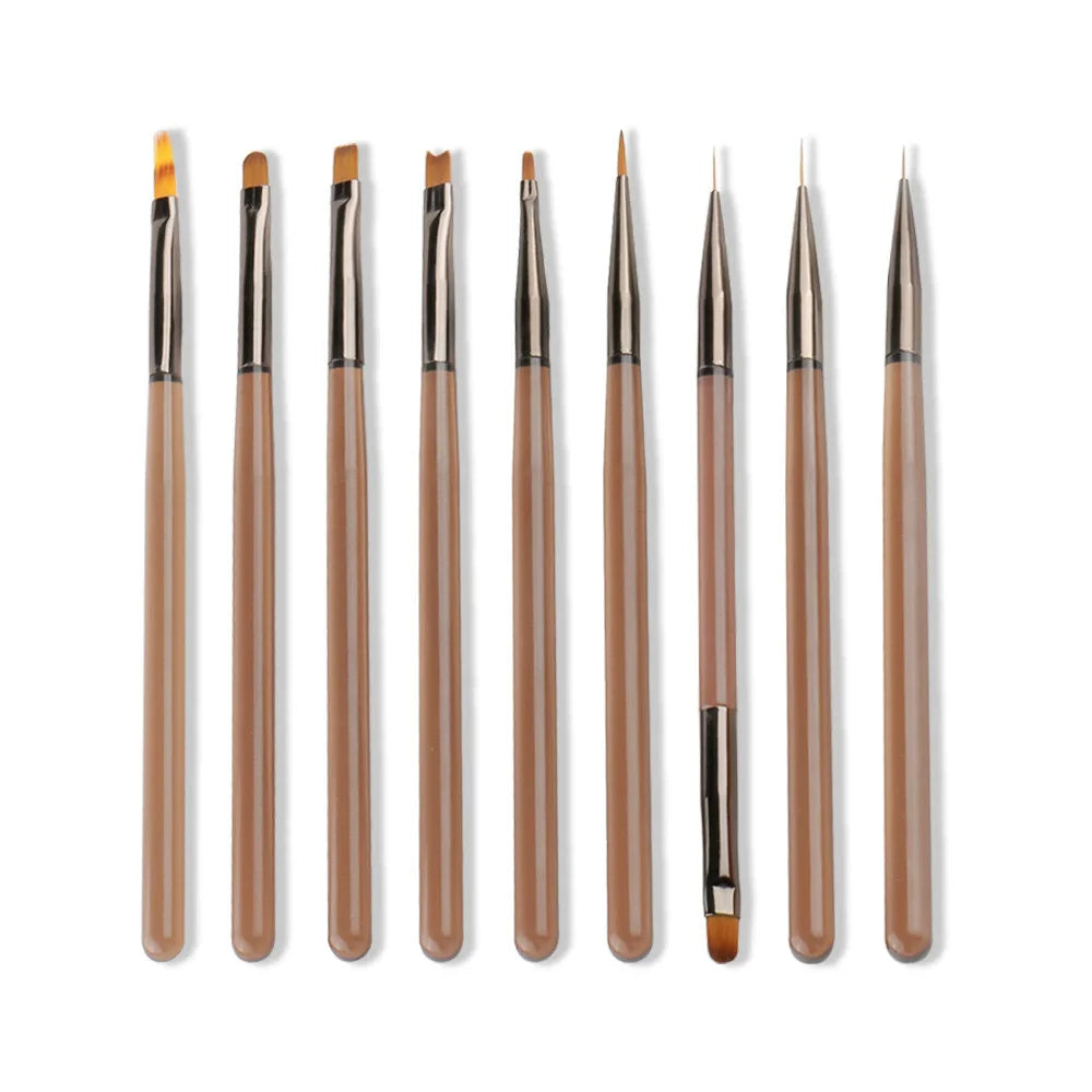 KIT PINCÉIS PARA UNHAS 9P (LINER + DOTTER)
